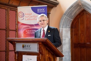 FREE IMAGE- NO REPRO FEE. University College Cork on Friday the 18th of May 2018 in the Aula Max hosted an event to celebrate the Gaelscoileanna in Cork. Pupils and teachers from a number of school were guests of UCC President, Professor Patrick O Shea. Photo By Tomas Tyner, UCC.